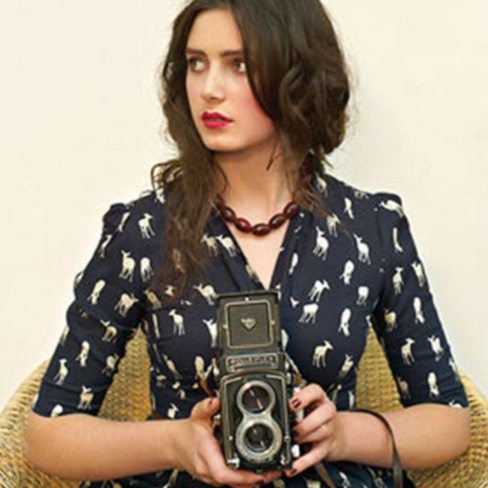 ♥️RARE Emily and Fin Rose Dress in Roaming Deer M